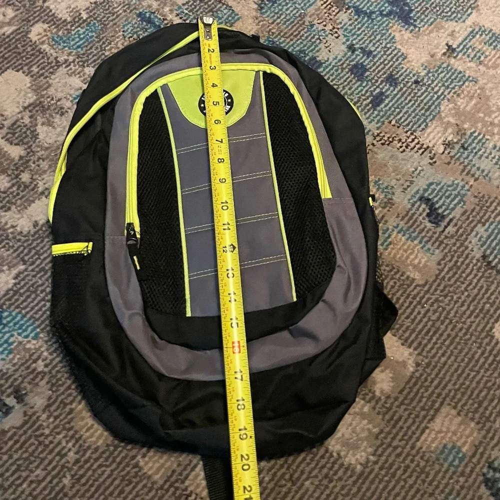 🎒 Arizona Blu Athletic Gear Backpack (Black, Gray, Neon Yellow)